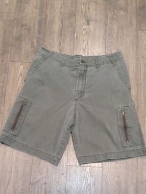Cherokee Olive Cargo Shorts with Zipper Pockets